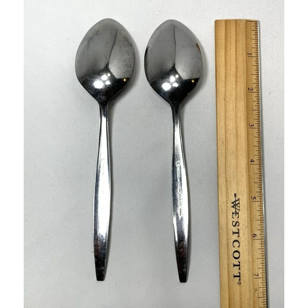 Lifetime Cutlery Stainless Table Spoon X2 Vintage Replacement Flatware Scroll